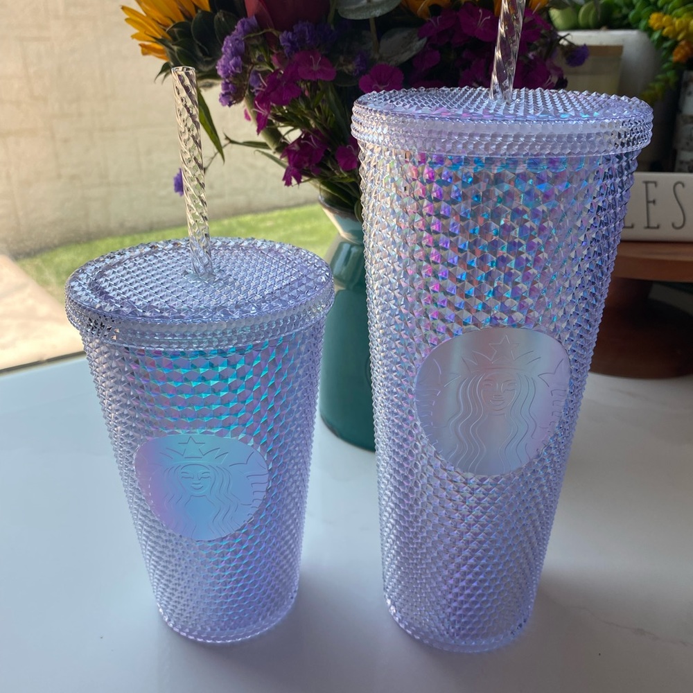 💎Starbucks Summer 2023 Unicorn Iridescent Bling Studded Cold Cup Tumbler💎